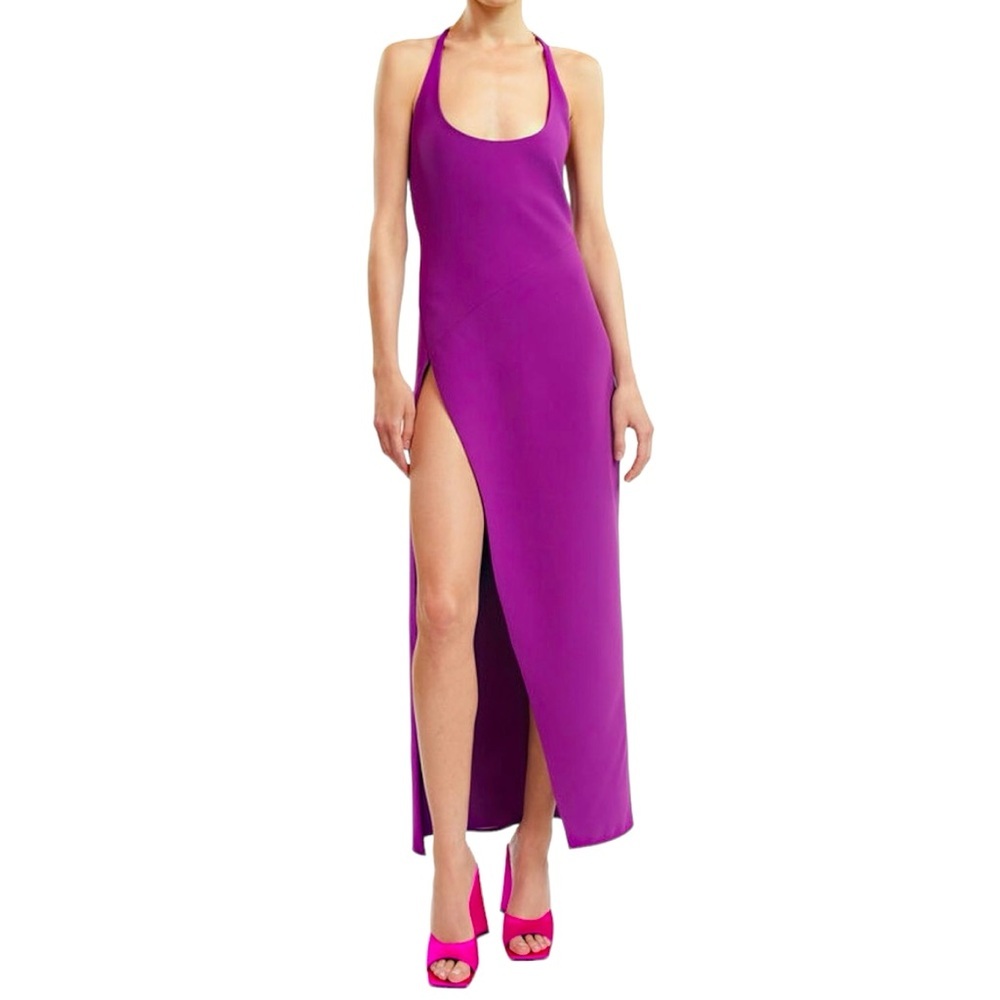 The Attico Dress Evening Gown Side Slit Pink Purple